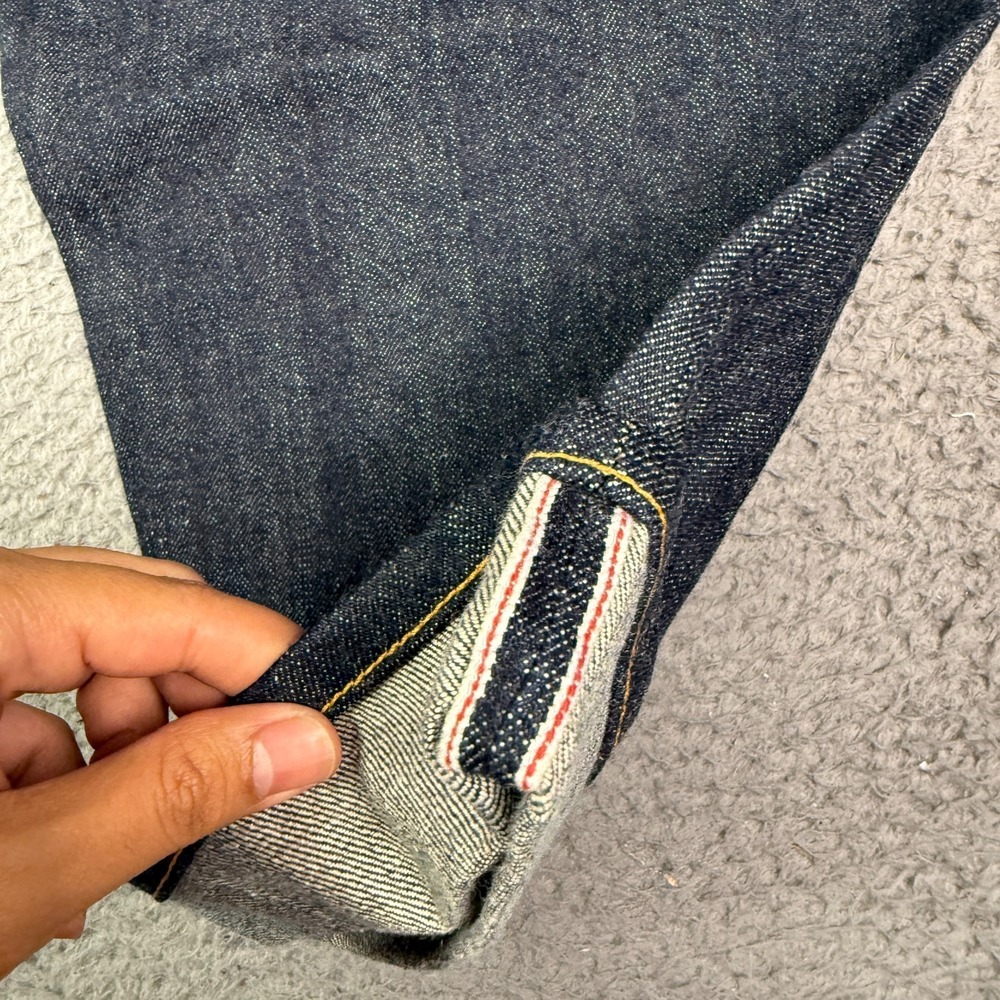 Buck Mason Full Saddle Selvedge Japanese Loomstate Denim Jeans Mens 36x26 Blue - Picture 8 of 12